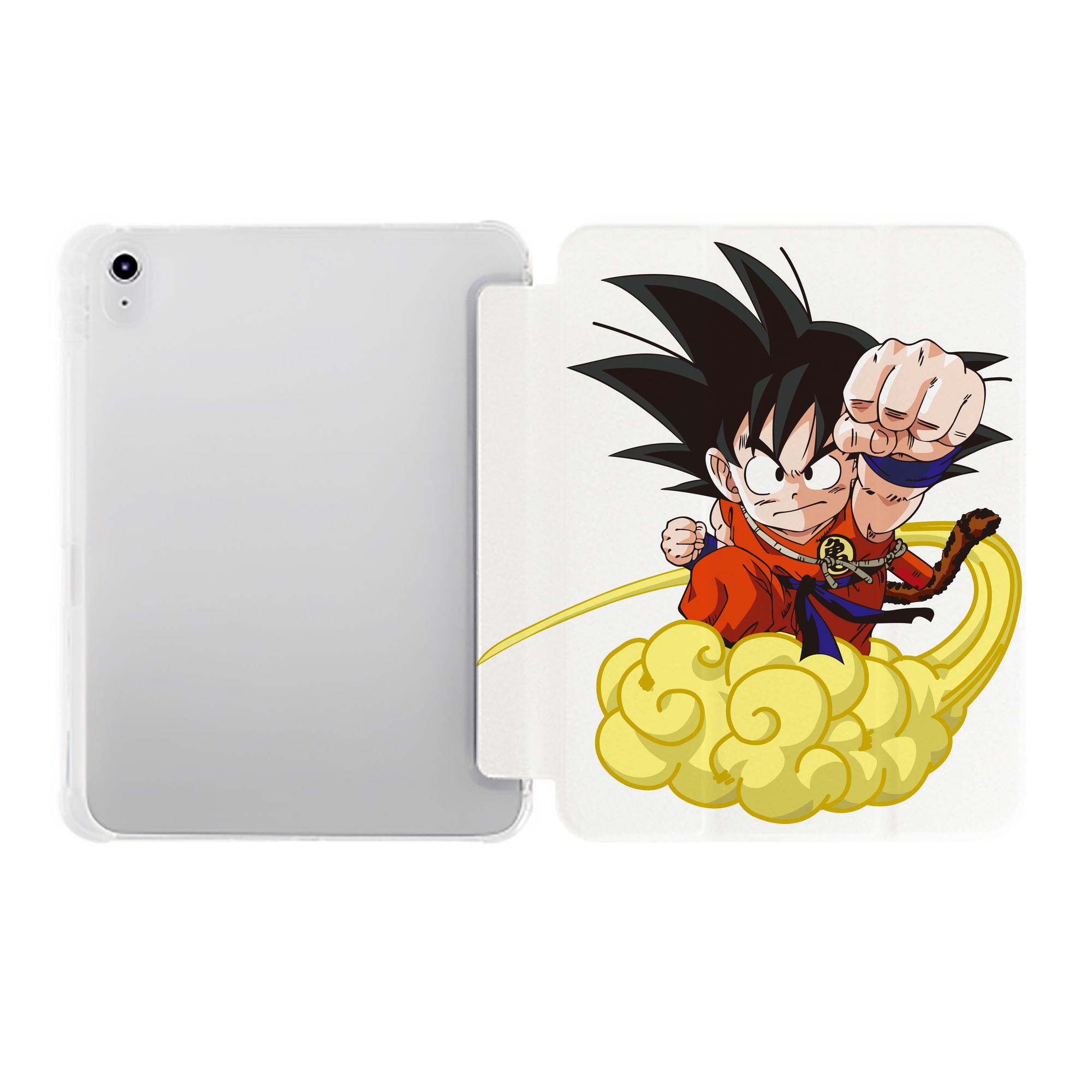 （画像用） ドラゴンボール 孫悟空（そん ごくう）Son Goku カカロット DRAGON BALL Kakarotto IPad ケース ペン収納付き 三つ折りスタンド PUレザー×シリコン 対応機種9.5/10.5/10.9インチ